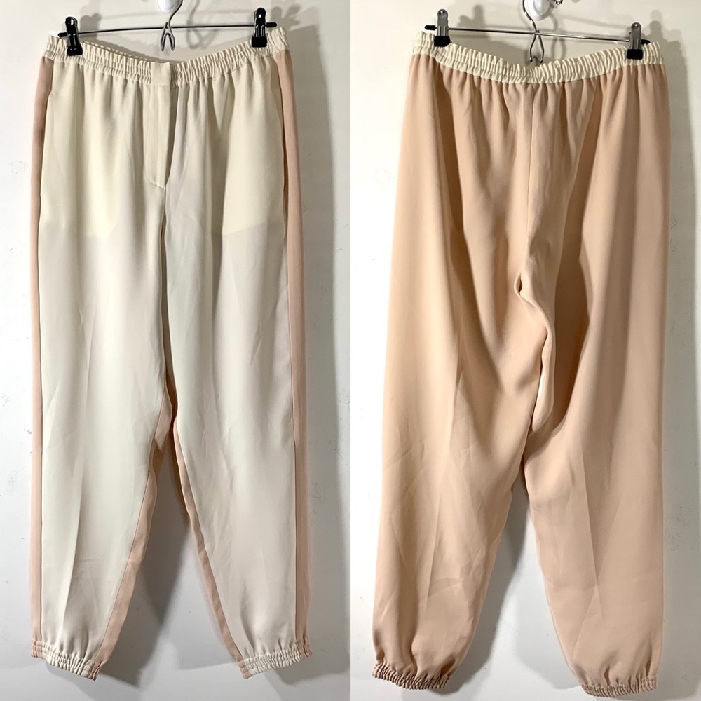 CEDRIC CHARLIER Colorblock Cream Pink Jogger Pants